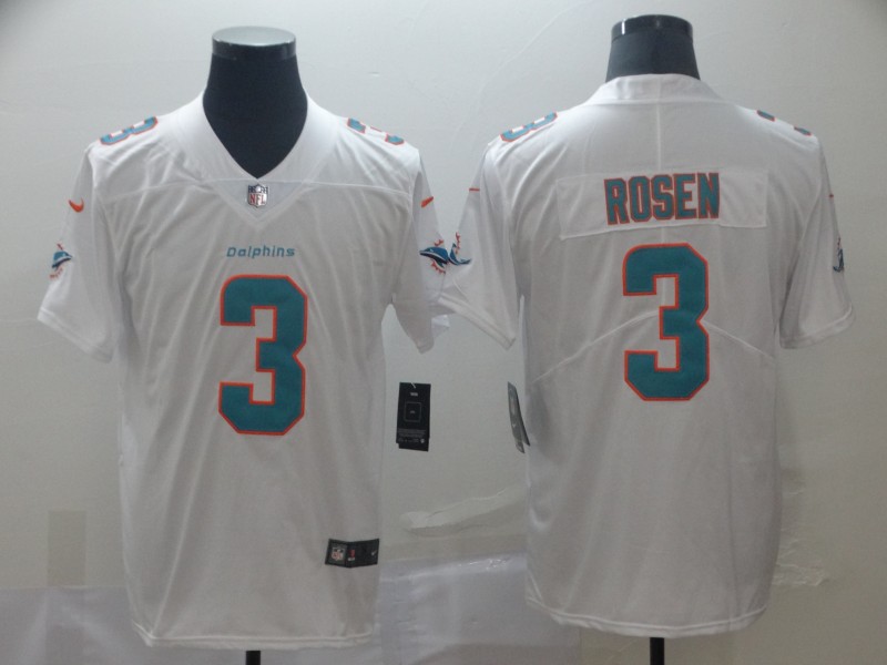 Men's Miami Dolphins Josh Rosen #3 White Jersey